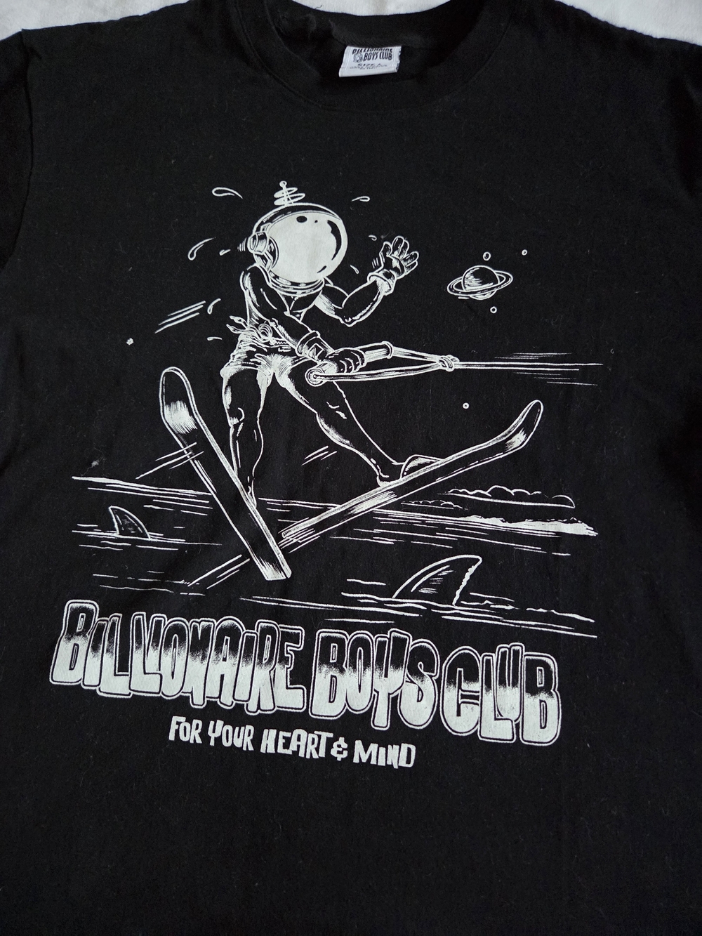 Billionaire Boys Club Black Graphic Tee - White Astronaut Print - Picture 2 of 4